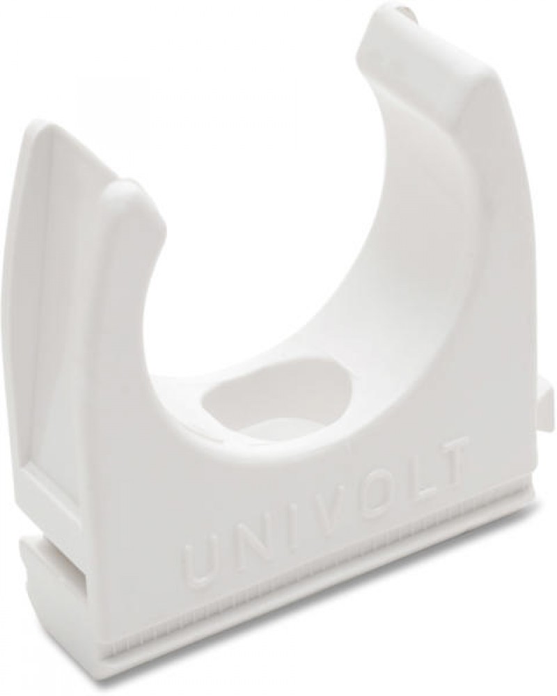 Univolt PVC Clip, Ø 20mm, Interlinkable, White